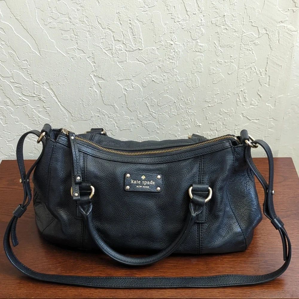 💎 kate spade NY Black Berkshire Road Bernie Convertible Satchel - Flawed Gem